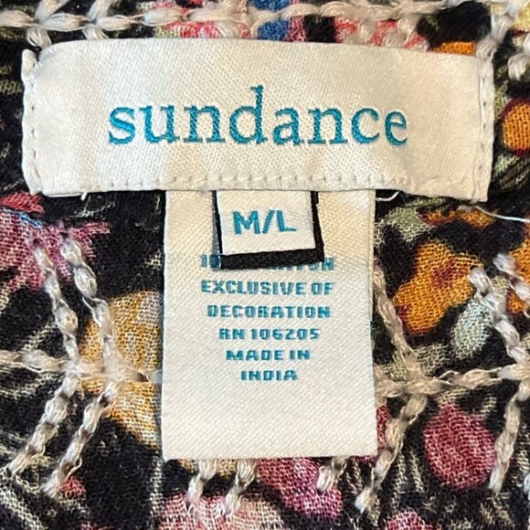 Sundance Garden Serenity Embroidered Kimono Boho Cardigan Wrap M/L - Picture 4 of 10